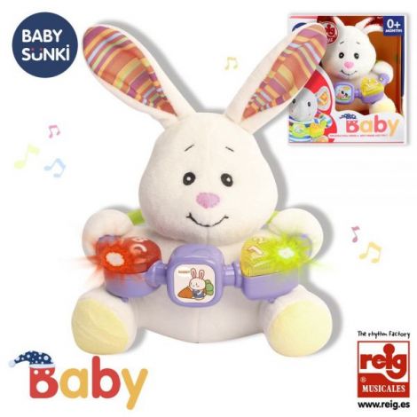 Jucarie interactiva bebe cu activitati si lumini 20 cm - Iepuras - poza 2
