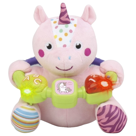Jucarie interactiva bebe cu activitati si lumini 20 cm - Unicorn - poza 1