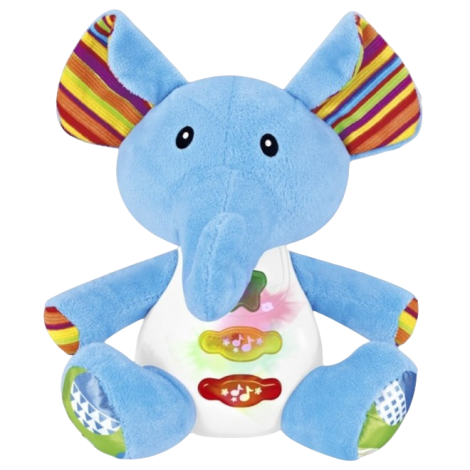 Jucarie interactiva bebe cu sunete si lumini 15 cm - Elefant - poza 1