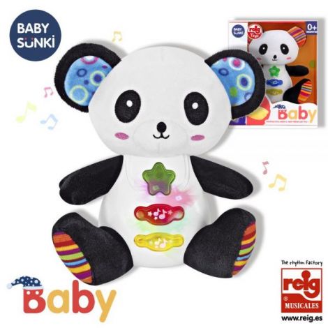 Jucarie interactiva bebe cu sunete si lumini 15 cm - Panda - poza 2