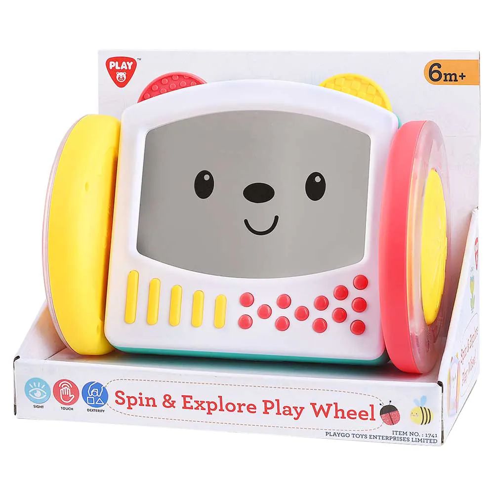 Jucarie interactiva cu roti pentru bebelusi Play Go Spin and Explore - poza 2