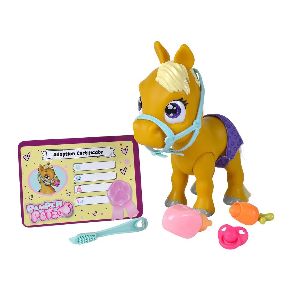 Jucarie interactiva Ponei Pamper Petz cu accesorii Simba 24 cm - poza 1