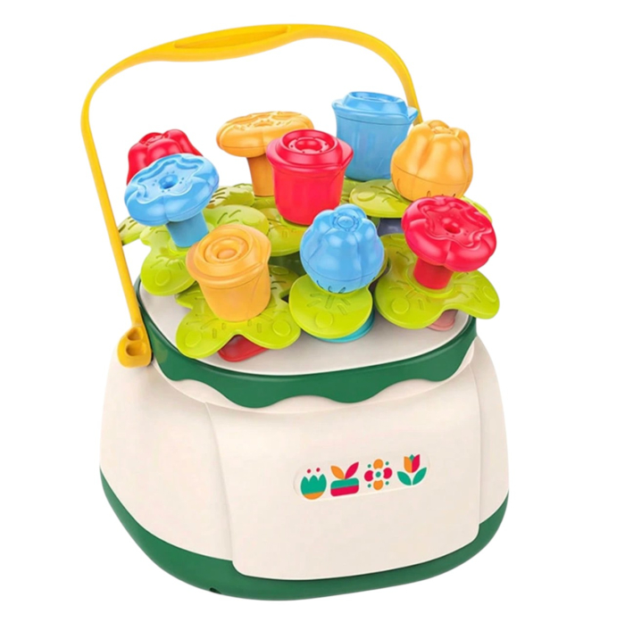Jucarie interactiva si educativa Cosul de flori , set sortare, gradina si aranjamente florale