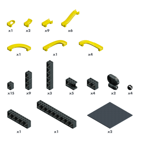 Jucarie Marble Run Pi tunuri magnetice Hubelino (70 piese) - poza 2
