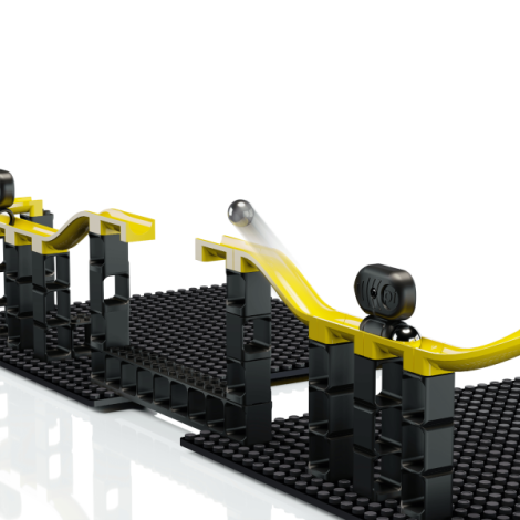 Jucarie Marble Run Pi tunuri magnetice Hubelino (70 piese) - poza 3