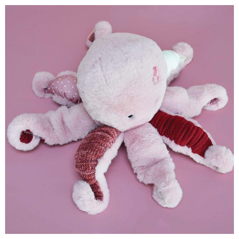 Jucarie moale din plus - Caracatita, 30 cm, roz - poza 3