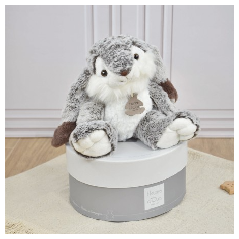 Jucarie moale din plus - Iepurasul Marius, 30 cm, gri - poza 2