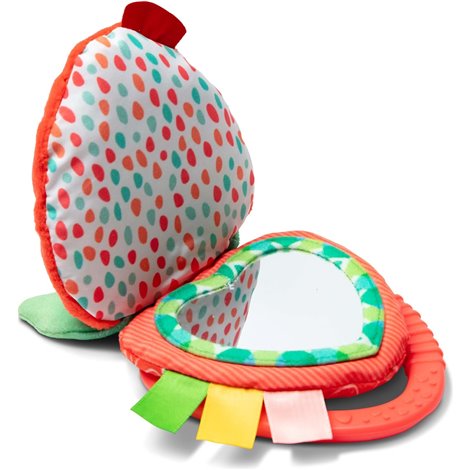 Jucarie multisenzoriala pentru bebelusi Capsunica, 18 cm - poza 2