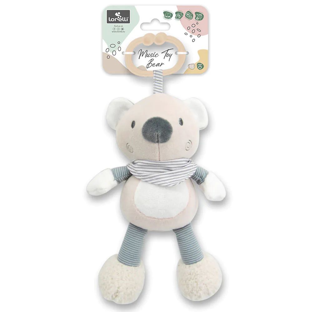 Jucarie muzicala de plus Lorelli Natural Bear Beige - poza 2