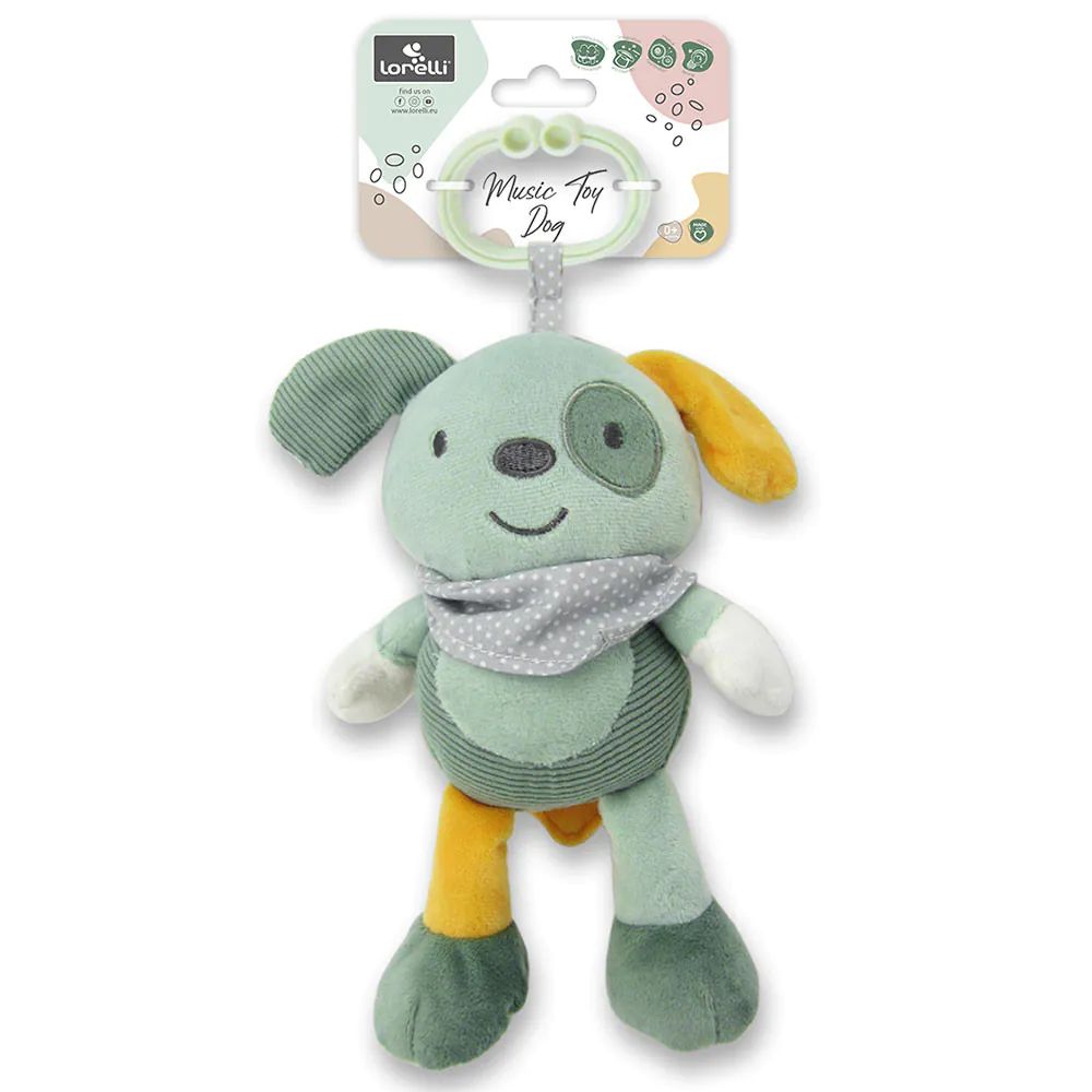 Jucarie muzicala de plus Lorelli Natural Dog Green - poza 2