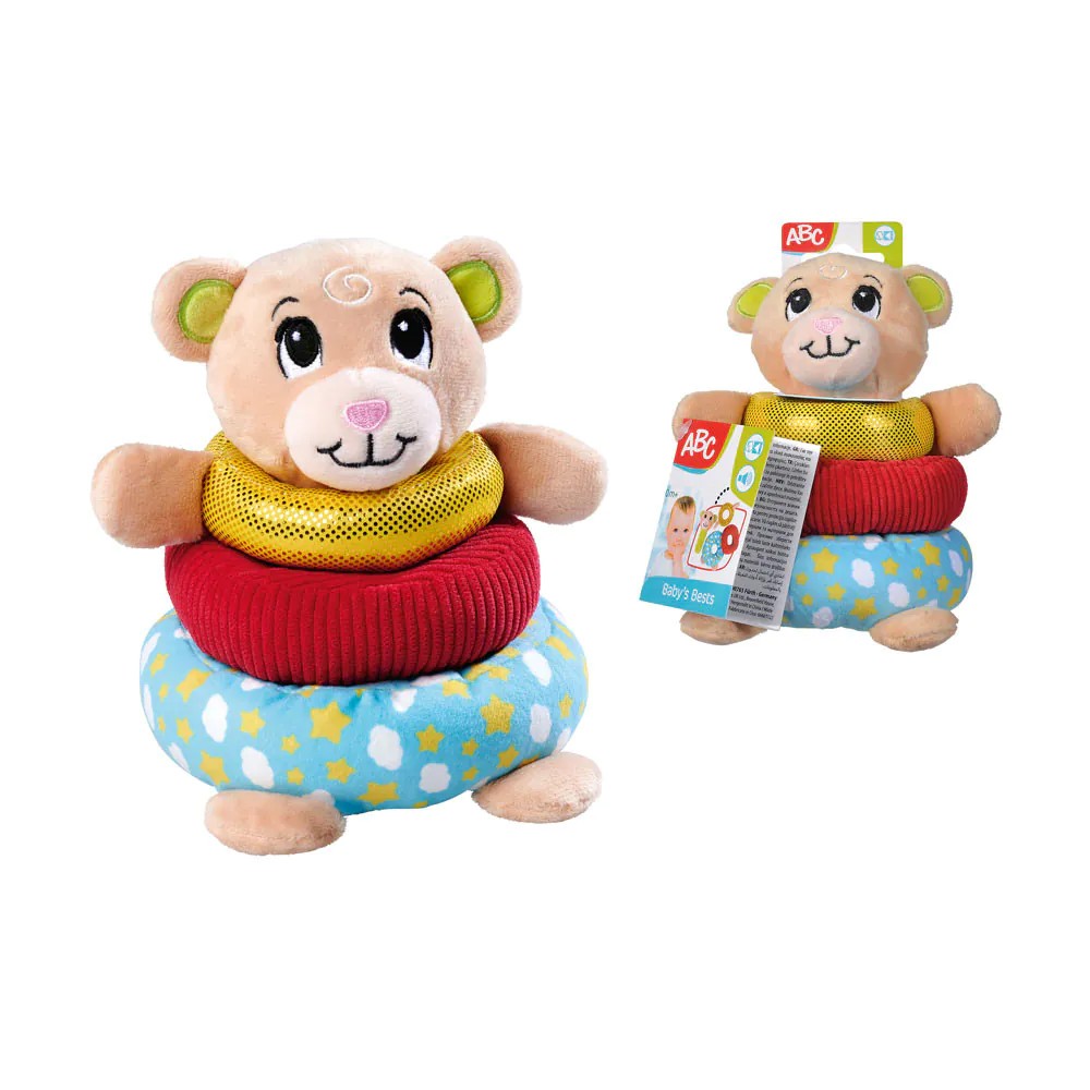 Jucarie pentru bebelusi cu inele din plus Abc Baby Ursulet - poza 1
