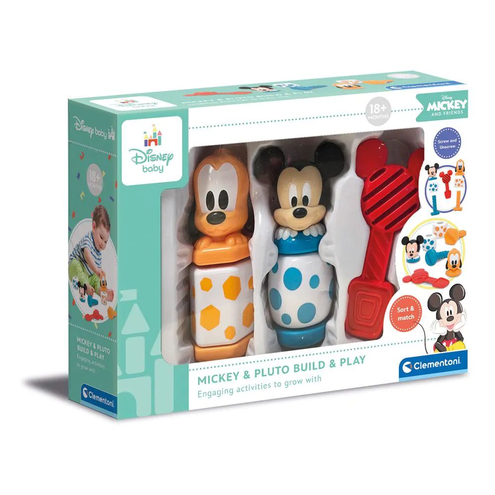 Jucarie pentru bebelusi Disney Mickey si Pluto Build and Play - poza 2