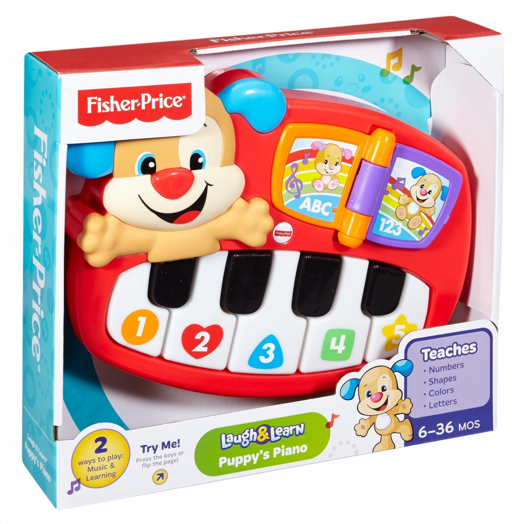 Jucarie pentru bebelusi Fisher Price Laugh and Leran pianul catelusului - poza 2