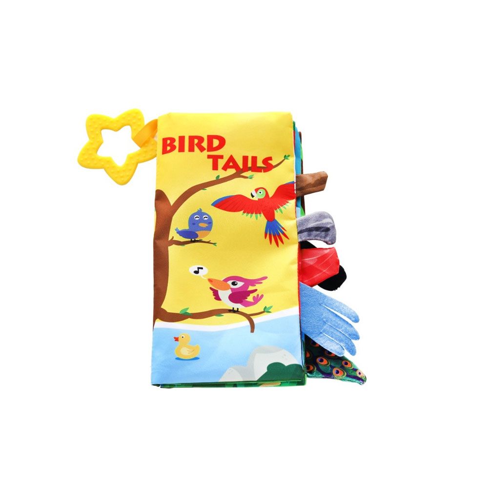Jucarie pentru bebelusi Kikka Boo carticica textila Bird Tails - poza 1