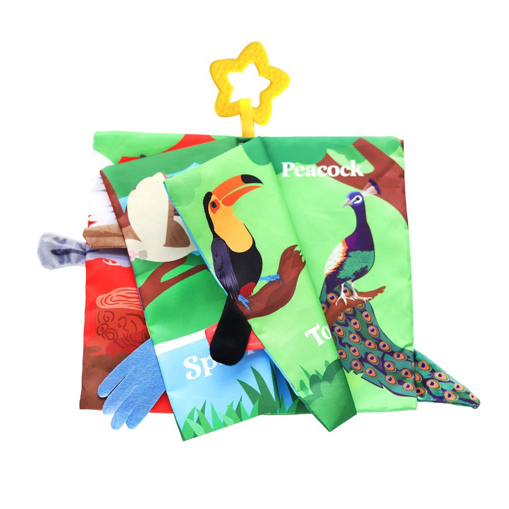 Jucarie pentru bebelusi Kikka Boo carticica textila Bird Tails - poza 2