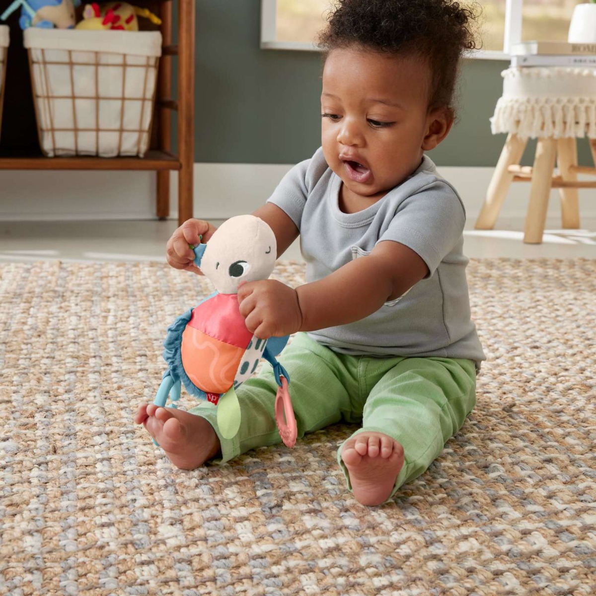 Jucarie pentru carucior Fisher Price Planet Friends Rocking Turtle - poza 2