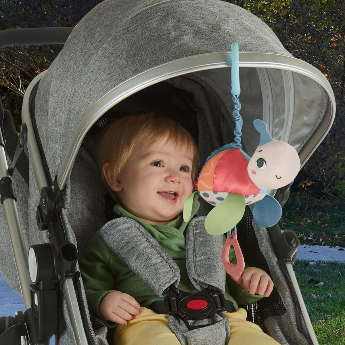Jucarie pentru carucior Fisher Price Planet Friends Rocking Turtle - poza 3