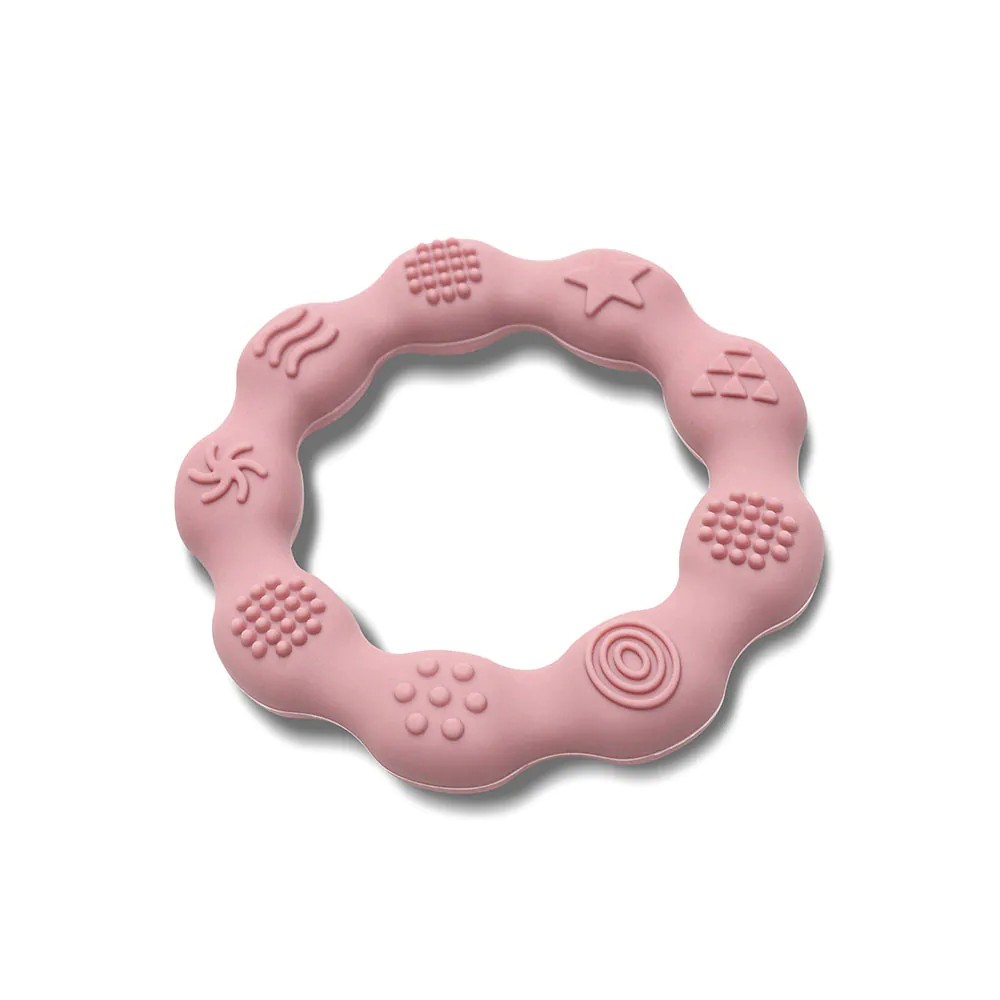 Jucarie pentru dentitie bebelusi Lorelli Baby Care Inel Deep Pink - poza 1