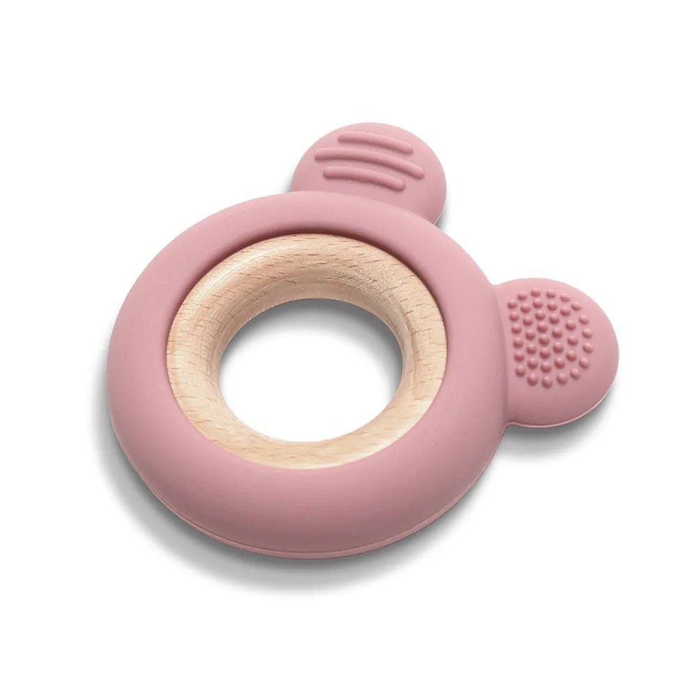 Jucarie pentru dentitie din silicon Lorelli Baby Care Deep Pink - poza 1