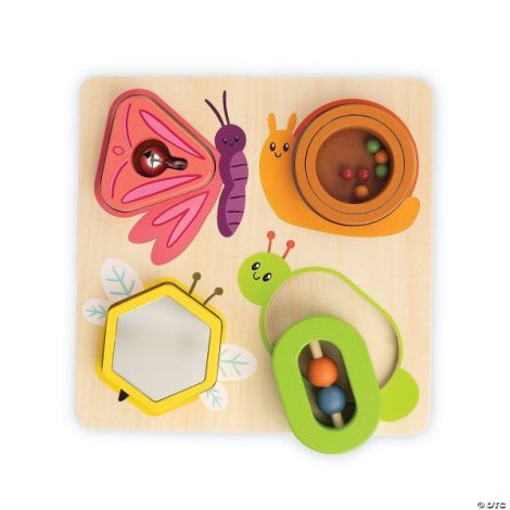 Jucarie senzoriala din lemn, de tip puzzle, pentru bebelusi, Sensory Sprouts Surprise Puzzle - poza 2