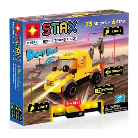 Jucarie - Set constructie copii cu lumini si sunete Stax - Camion tractare - poza 1