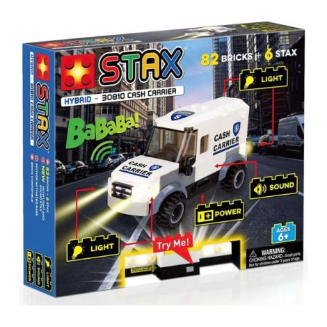 Jucarie - Set constructie copii cu lumini si sunete Stax - Masina blindata - poza 1