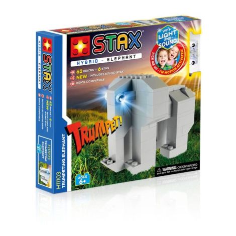 Jucarie - Seturi de constructie cu lumini si sunete Stax - Elefant - poza 1