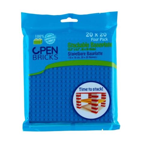 Jucarie - Seturi de constructie - Placi albastre 20x20 (4 buc) - poza 1