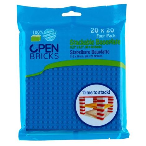 Jucarie - Seturi de constructie - Placi albastre 20x20 (4 buc) - poza 2