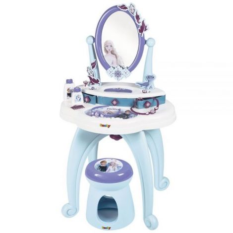 Jucarie Smoby Masuta de machiaj Frozen Hairdresser 2 in 1 - poza 1