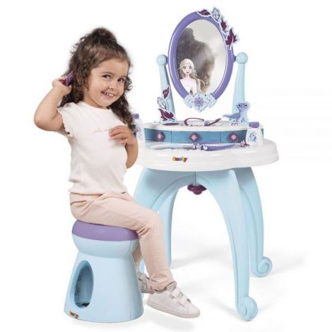 Jucarie Smoby Masuta de machiaj Frozen Hairdresser 2 in 1 - poza 5
