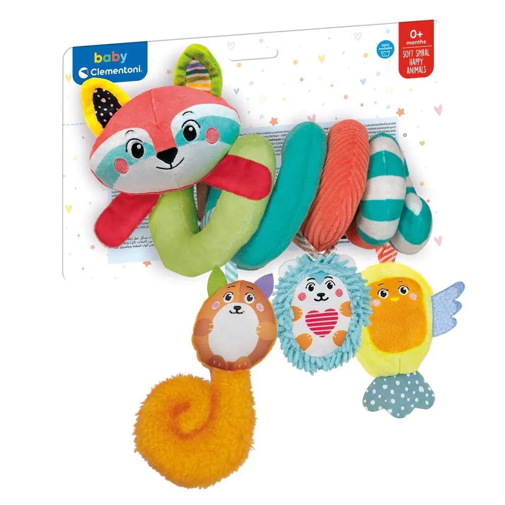 Jucarie spirala de plus Clementoni Baby Happy Animals - poza 3