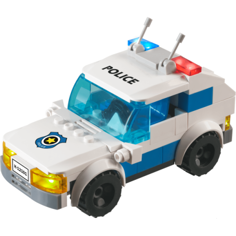 Jucarie Stax - Set constructie copii cu lumini si sunete - Masina de politie - poza 2