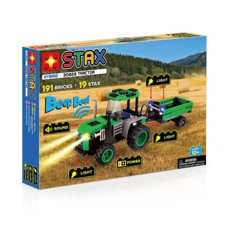 Jucarie Stax - Set constructie cu lumini si sunete - Tractor - poza 1