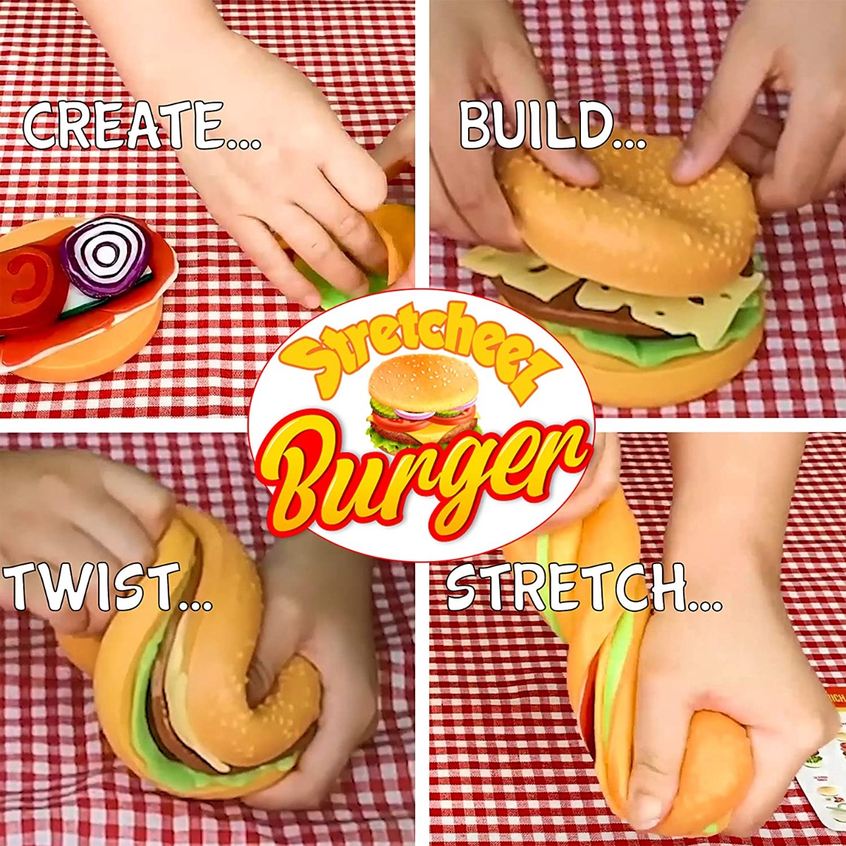 Jucarie super elastica Stretcheez Burger - poza 4
