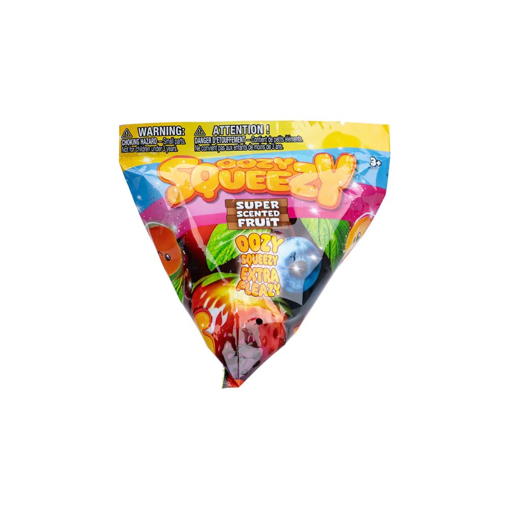 Jucarie surpriza Oozy Squeezy Squishy senzorial in forma de fruct, moale si parfumat - poza 1