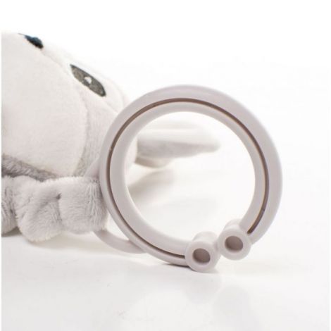 Jucarie zornaitoare plusata pentru carucior 4Baby PRAM TOY Iepurasi Gri R11 - poza 2