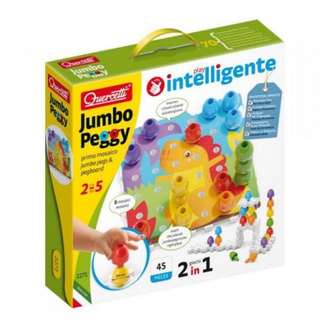 Jumbo Peggy Primul Mozaic Dinozaur, 2-5 ani, Quercetti Q02271 - poza 1