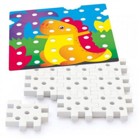 Jumbo Peggy Primul Mozaic Dinozaur, 2-5 ani, Quercetti Q02271 - poza 2