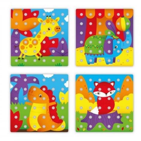 Jumbo Peggy Primul Mozaic Dinozaur, 2-5 ani, Quercetti Q02271 - poza 3