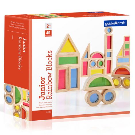 Junior Rainbow Blocks set 40 piese, Guidecraft - poza 5