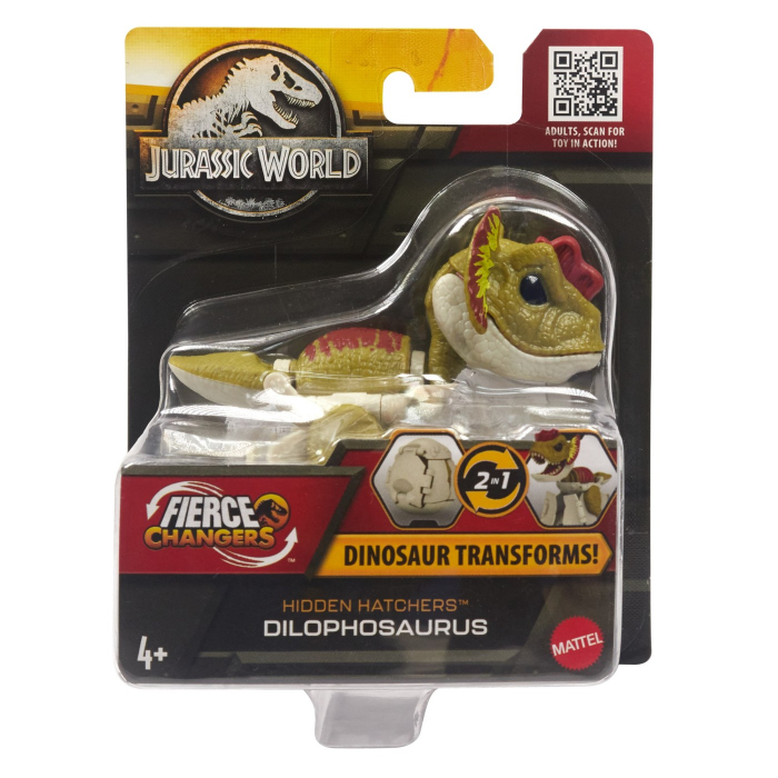Jurassic World - Fierce Changers Hidden Hatchers Dinozaur Transformabil Dilophosaurus