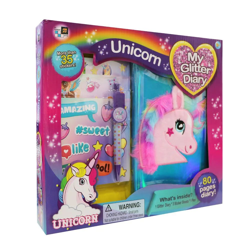 Jurnal cu abtibilduri si sclipici AM-AV Unicorn - poza 2