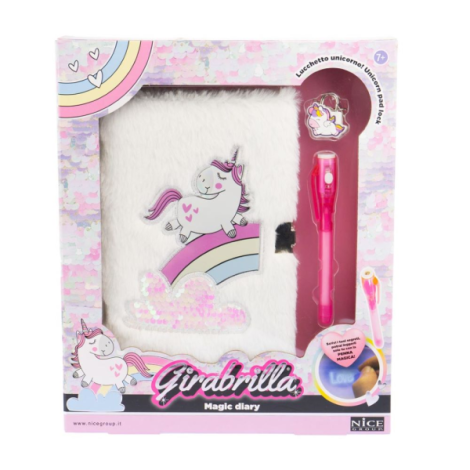 Jurnal secret Girabrilla , Unicorn magic - pix cu cerneala invizibila si lacat - poza 1