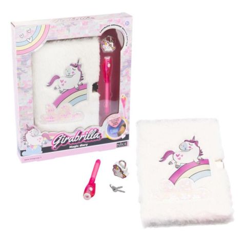 Jurnal secret Girabrilla , Unicorn magic - pix cu cerneala invizibila si lacat - poza 2