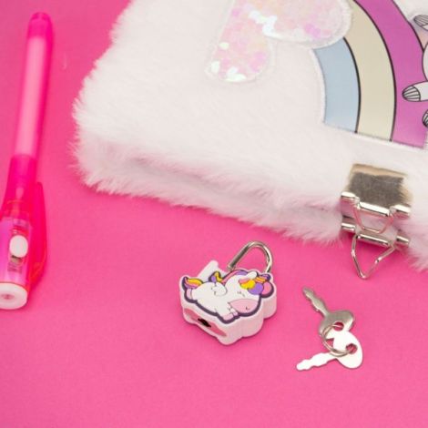 Jurnal secret Girabrilla , Unicorn magic - pix cu cerneala invizibila si lacat - poza 4