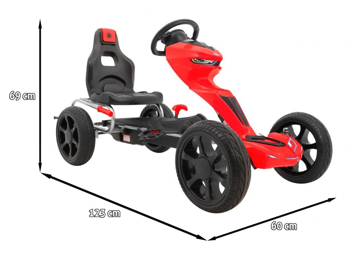Kart cu pedale pentru copii Grand Ride (1502) Rosu - Autokids.ro - poza 3