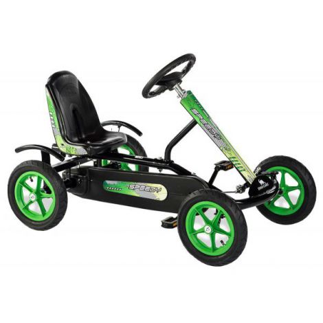 Kart Cu Pedale Speedy Bf1 (negru verde) - poza 1
