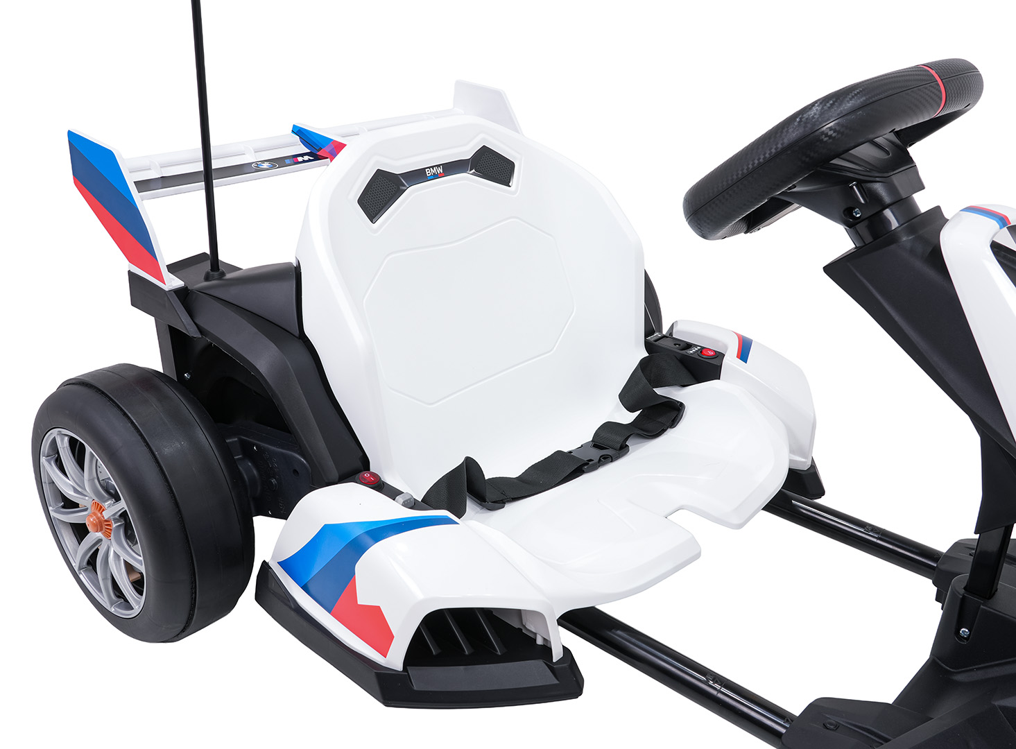 Kart electric pentru copii BMW Drift 24V 400W cu viteza maxima 13 km/h (0978) Alb - Autokids.ro - poza 2
