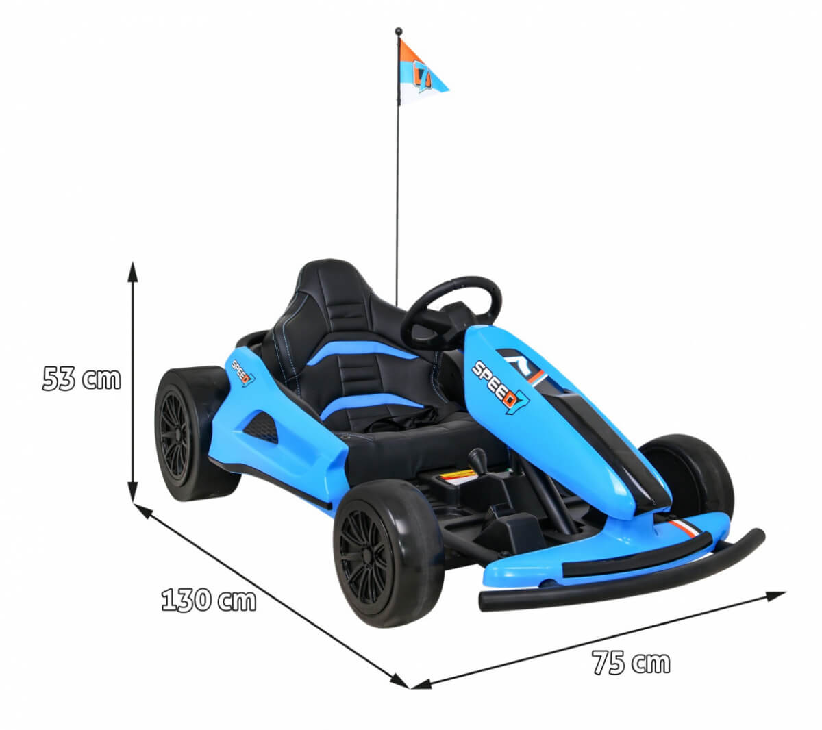 Kart electric pentru copii DRIFT KING 24 Volti (035) Albastru - Autokids.ro - poza 2
